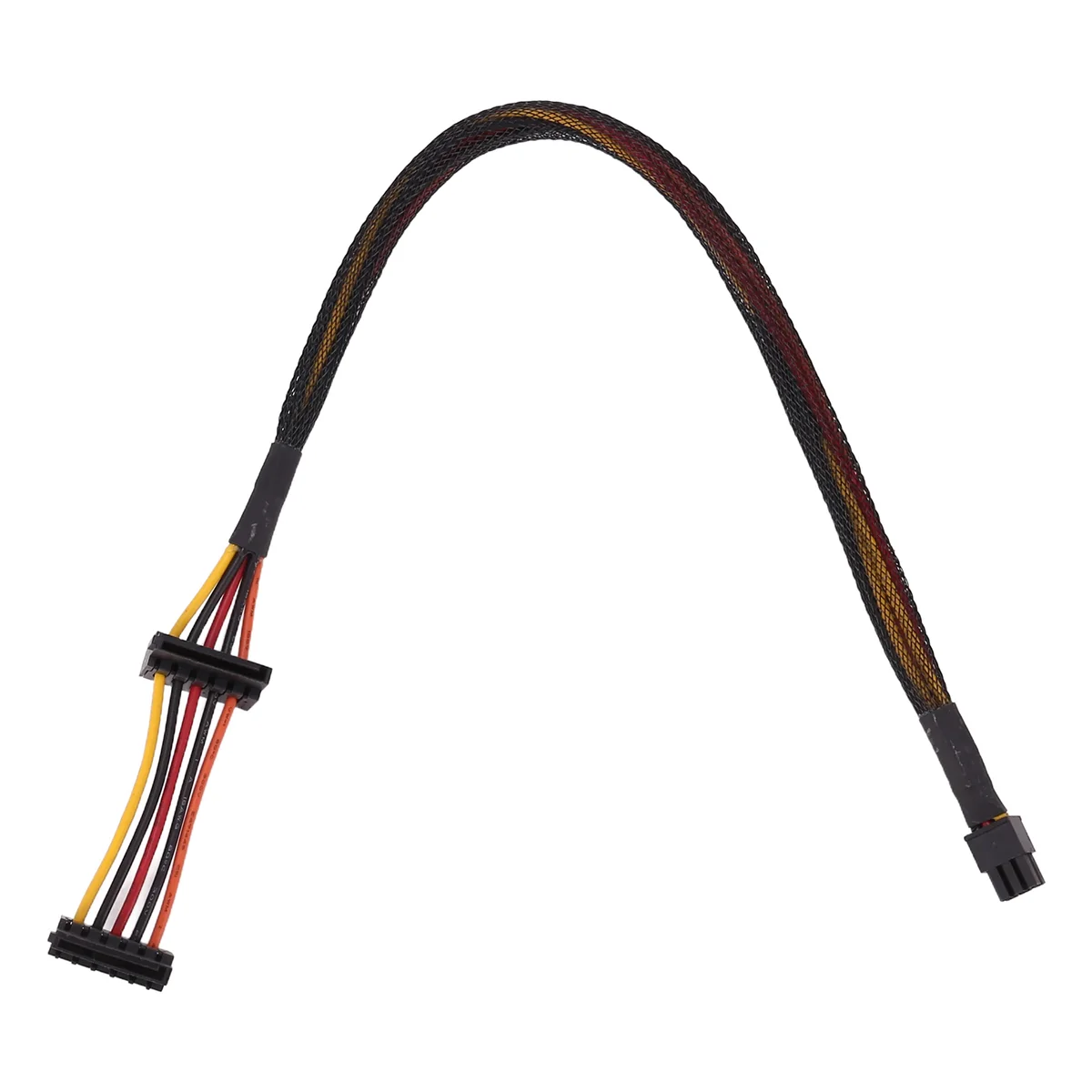 HDD SATA Power Cable Right-Angle SATA 15 Pin X2 to Mini 6 Pin ATX Adapter for Dell Inspiron 3653 3650 Series Compatible