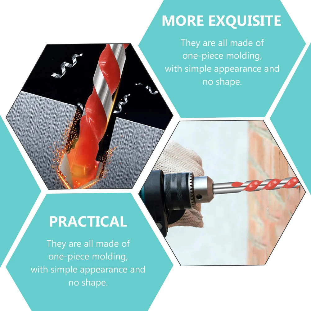 Set di punte da trapano per piastrelle da 4 pezzi Punte da perforazione a mano multiuso in lega dura Utensili elettrici per fori per trapano elettrico in ceramica di vetro