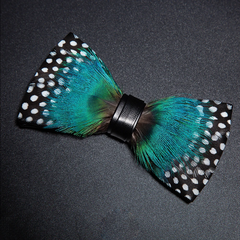 JEMYGINS Neue Design männer Hochzeit Fliege Mode Handgemachte Feder BowTie Geschenk für Geburtstag Party Männer Fliege Anzug Zubehör – Detail 12