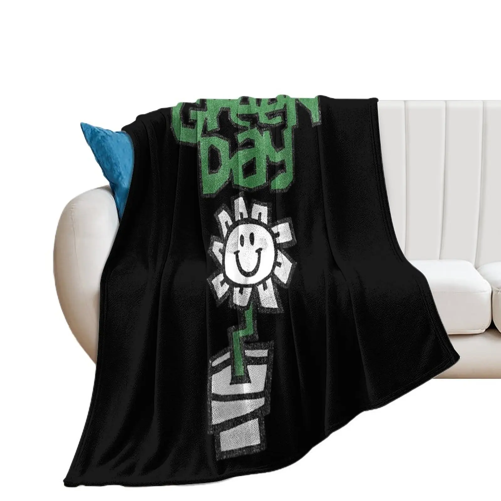 Green Day Flower Pot T-Shirt Throw Blanket Shaggy Vintage warm for winter Decorative Sofas Blankets