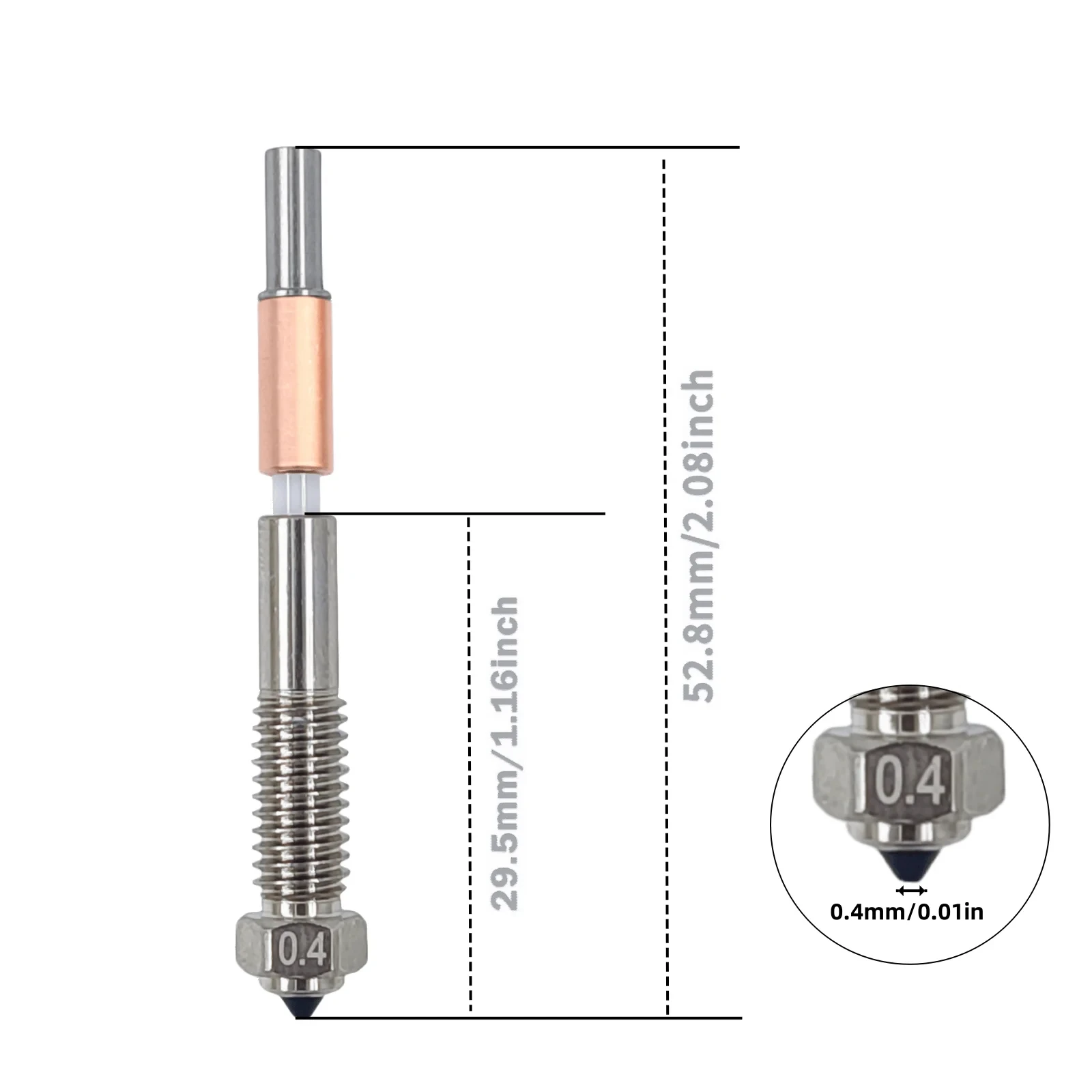 For QiDi Q2/Q2C Bimetallic Nozzle With Ceramic Insulation Integrated Design Quick Removal Integration Nozzles For QIDI Q2 Combo