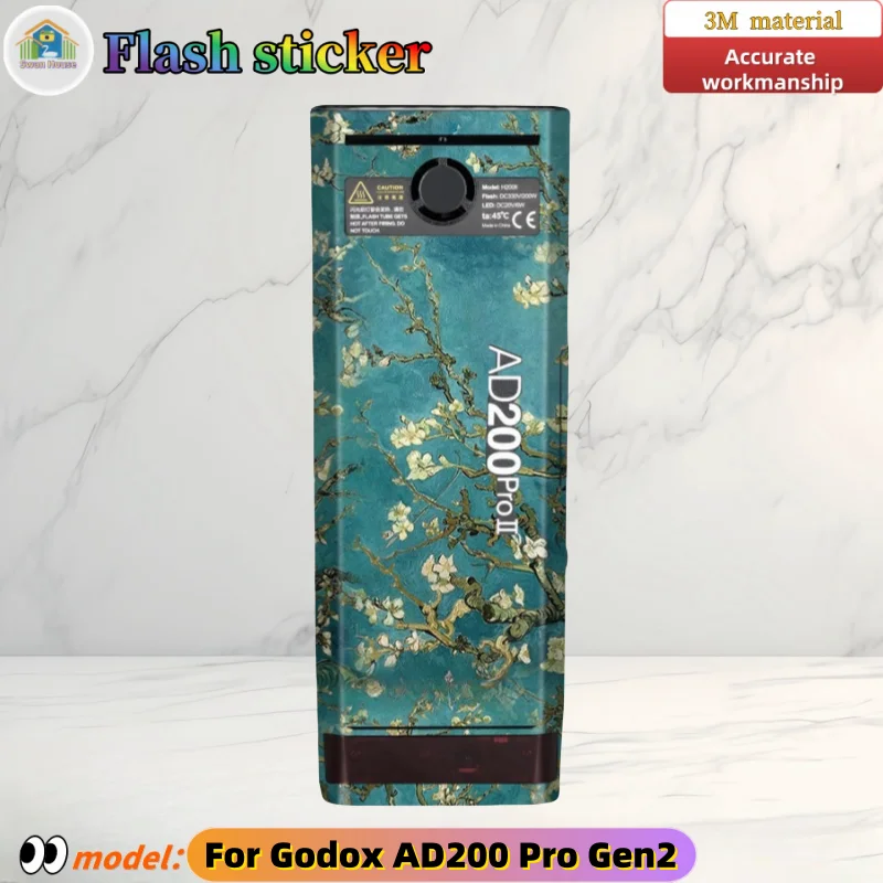 

For Godox AD200 Pro Gen2 Flash sticker, DIY skin,Precision tailoring wear-resistant protective film