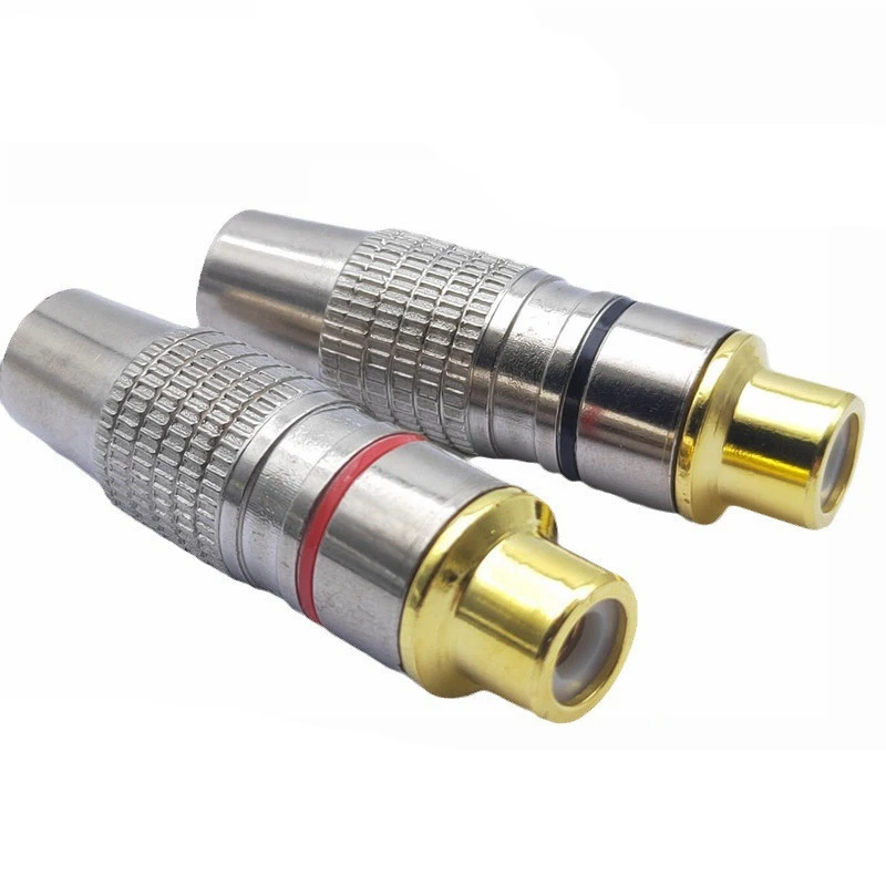 Adaptador Coaxial RCA Hembra – Audio Vídeo Chapado Oro - imagen 4