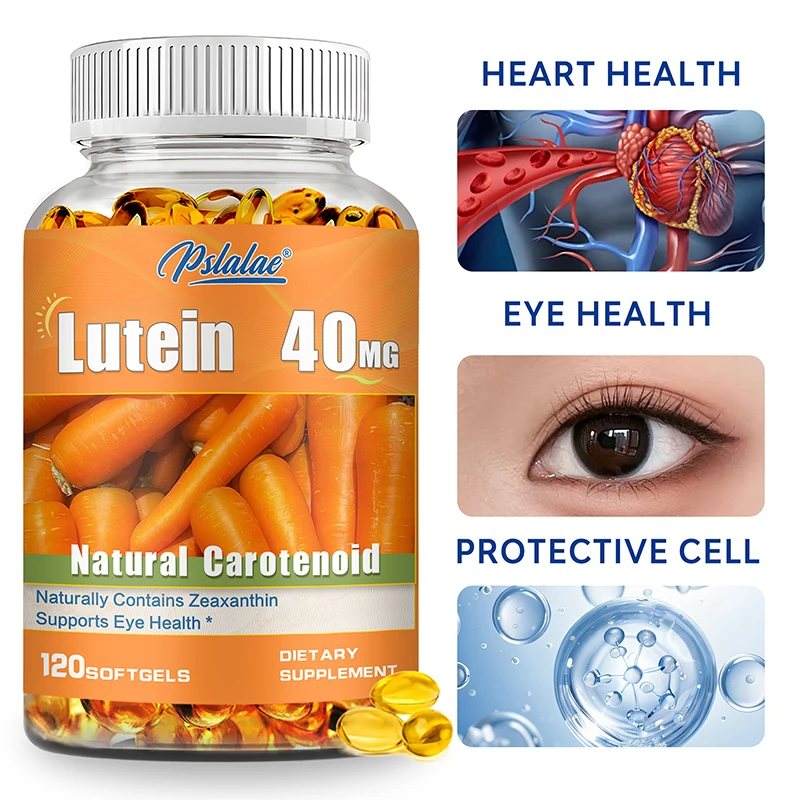 

Lutein 40mg Capsules - Supports Eye Strain, Dry Eyes, Antioxidant, for Vision & Eyes Health