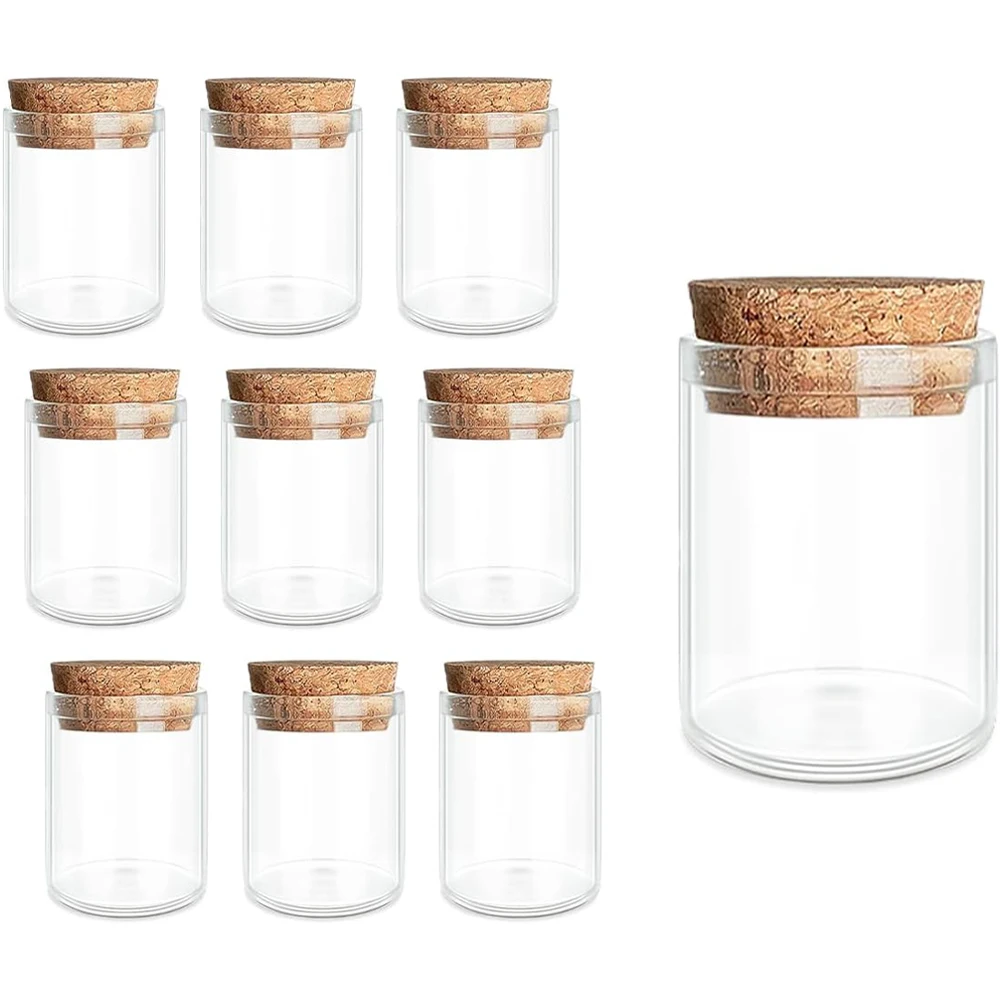 10/20PCS Small DIY Cute Glass Bottle 15ml 30*40mm Glass Jars Cork Test Tube Bottles Container Mini Vial Decoration