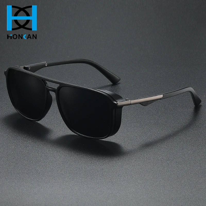

Steampunk Polarized Sunglasses for Men Women Vintage Square Punk Sun Glasses Shades Eyewear UV400 Fishing Driving Sun Glasses