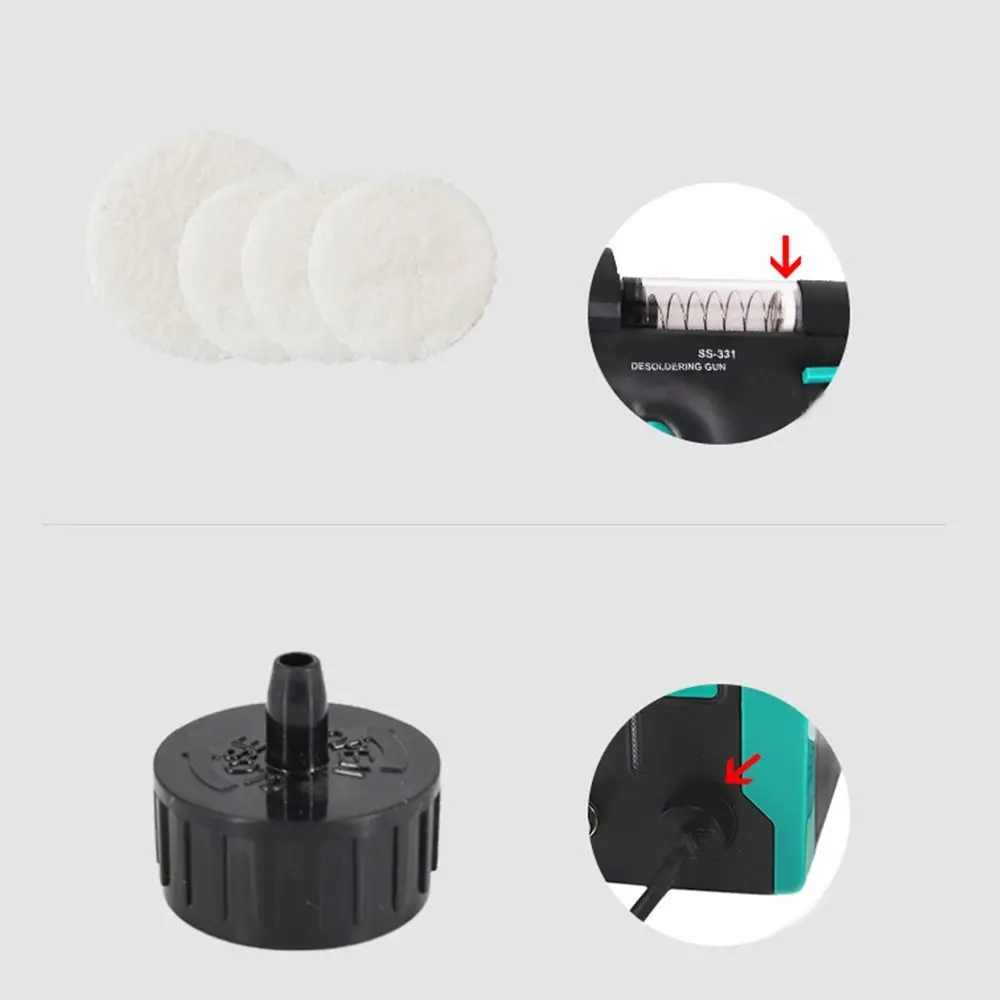Filter Tracheal Adapter Needle Glass Tube For SS-331H Heating Core Electric Desoldering Station Parts Replace Accessories