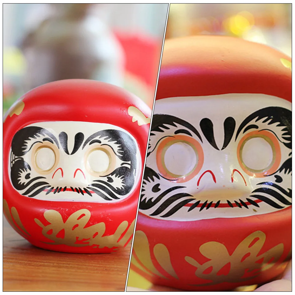 

Japanese Ceramic Daruma Piggy Bank Small Wealth Daruma Statue Desktop Saving Pot Home Office Decor Auspicious Coin Container