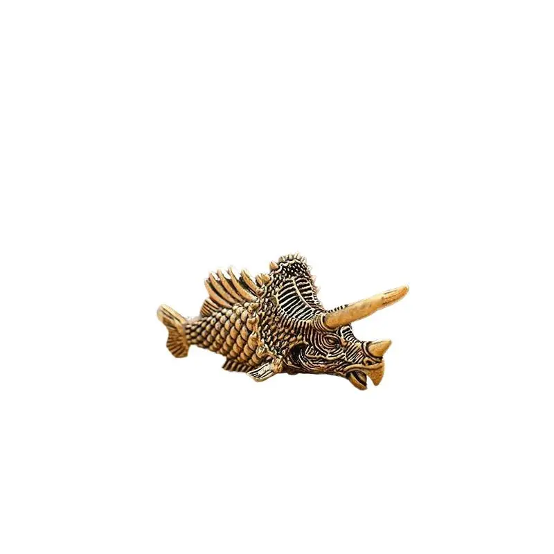 1pcs Brass Fish Figurines Retro Lucky Animal Statue Miniatures Ornament Home Decor Desk Decoration Tea Pet Cute Gifts