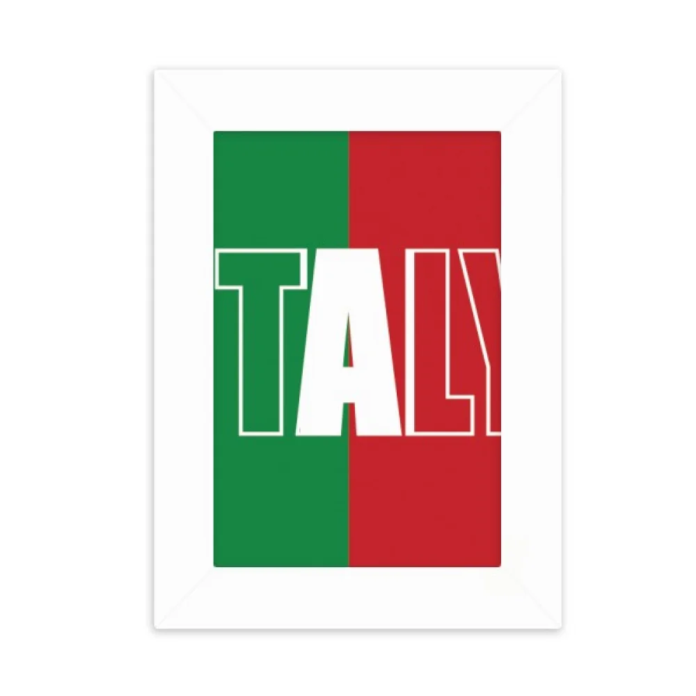 Italy Country Flag Name Desktop Photo Frame Picture Display Decoration Art Painting