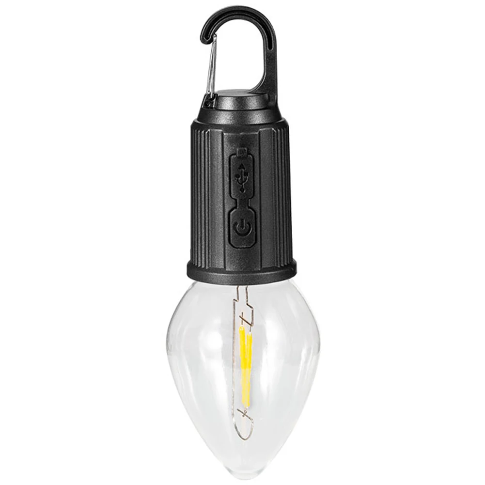 Lampu Portabel Lentera Tipe C Pengisian Daya Lentera Berkemah dengan Kait Lampu Berkemah Portabel 600mAh Tahan Air untuk Mendaki Memancing