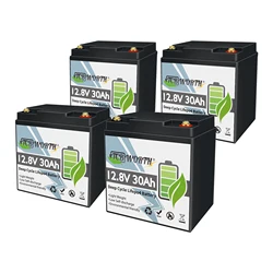 12v 20/30ah Lifepo4 Battery Built In Bms Deep Cycle Rechargeable Lithium Iron Phosphate Batteries For Fishing,Led,Kids Scooter