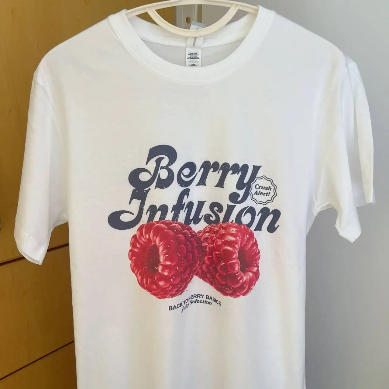 Berry Infusion Print Fashion T Shirt Women Graphic Tee Kawaii Top Female Clothes Casual Y2k Vintage Aesthetic Streetwear  Flora