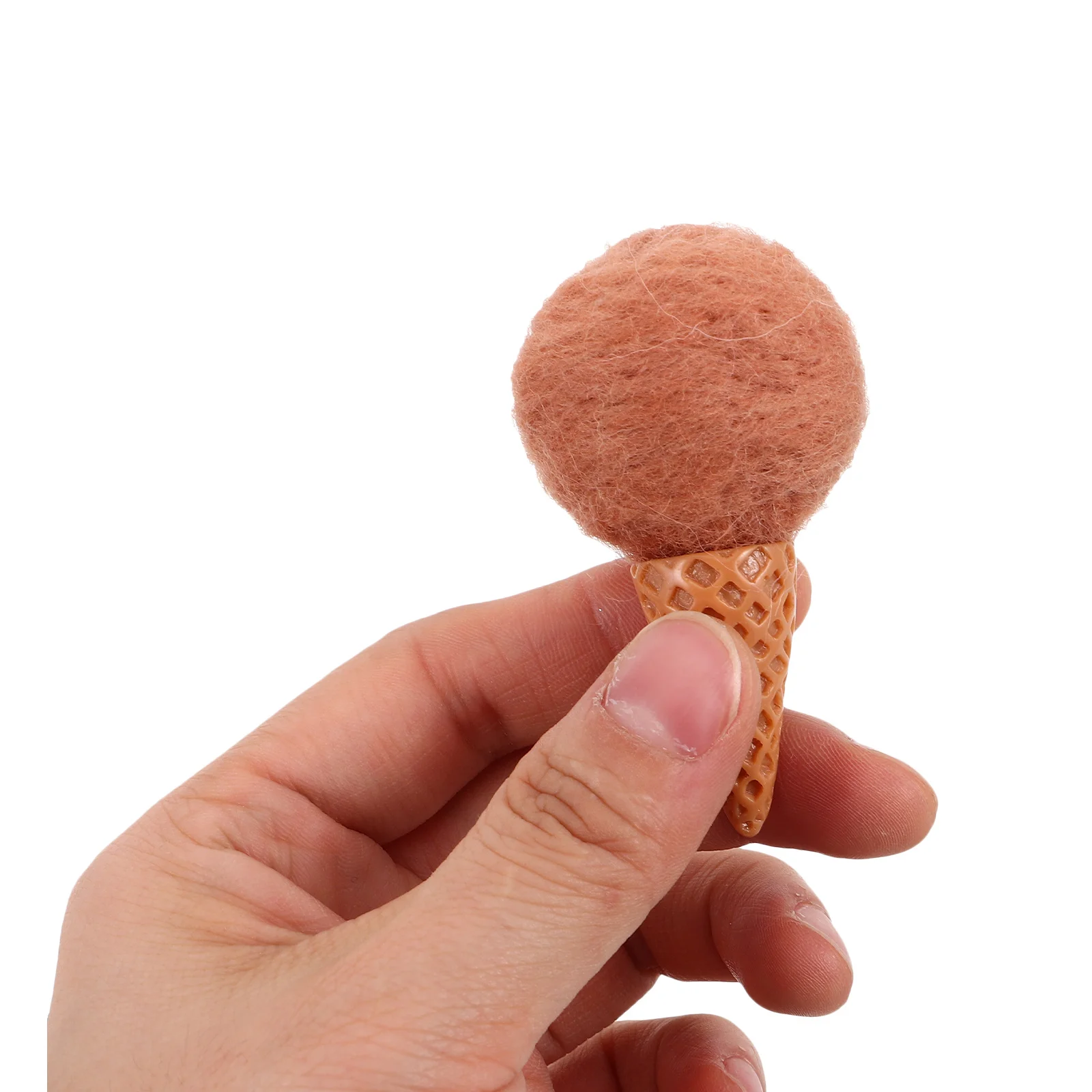 Cône de crème glacée en feutre de laine, 4 pièces, artisanat de bricolage, accessoires de photographie pour enfants de couleur vive, décorations de fête, accessoires de Bouquet