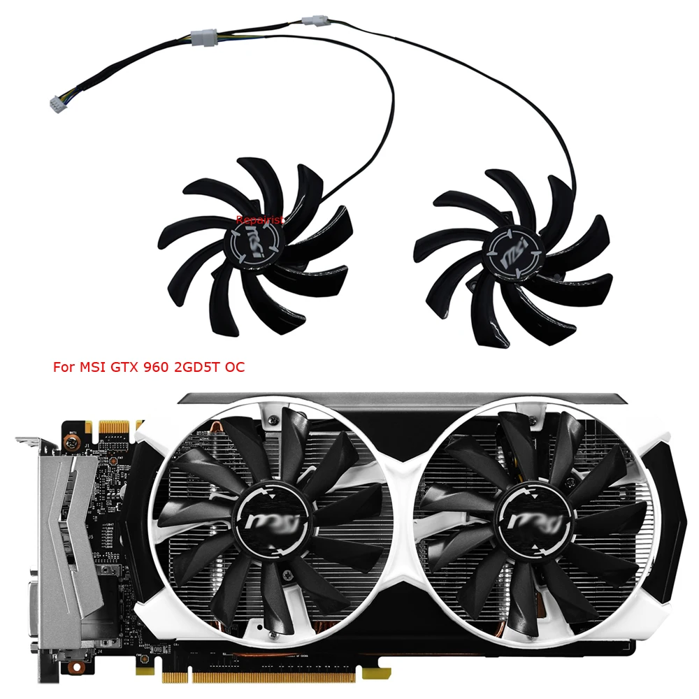 2pcs/set Fagylaltgép DIY PLD10010B12HH videó Gabonarosta számára MSI RX 5700 XT Játék X  RX6700XT mech 2X GPU Grafika Helyettesít PLD10010S12HH