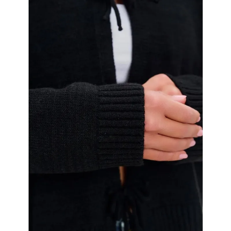 女性用 秋/冬 トップ カーディガン タイアップ ニット ソリッドカラー レトロ シンプル 快適 カジュアル デザイン ソフト ニッチ 多用途 スキニー