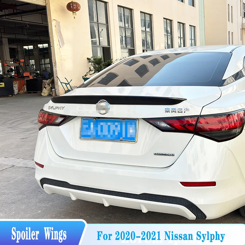 

For 2020--2022 Year Nissan Sylphy Sentra Rear Trunk Lid Spoiler Wings ABS Material Black Car Tuning Body Kit Accessories Styling