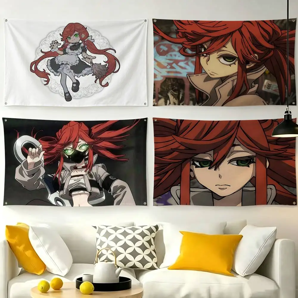 Anime R-Riyo G-Gachikuta Flags Wall Hanging Tapestry Outdoor Garage Room Decorative flag Background Blanket