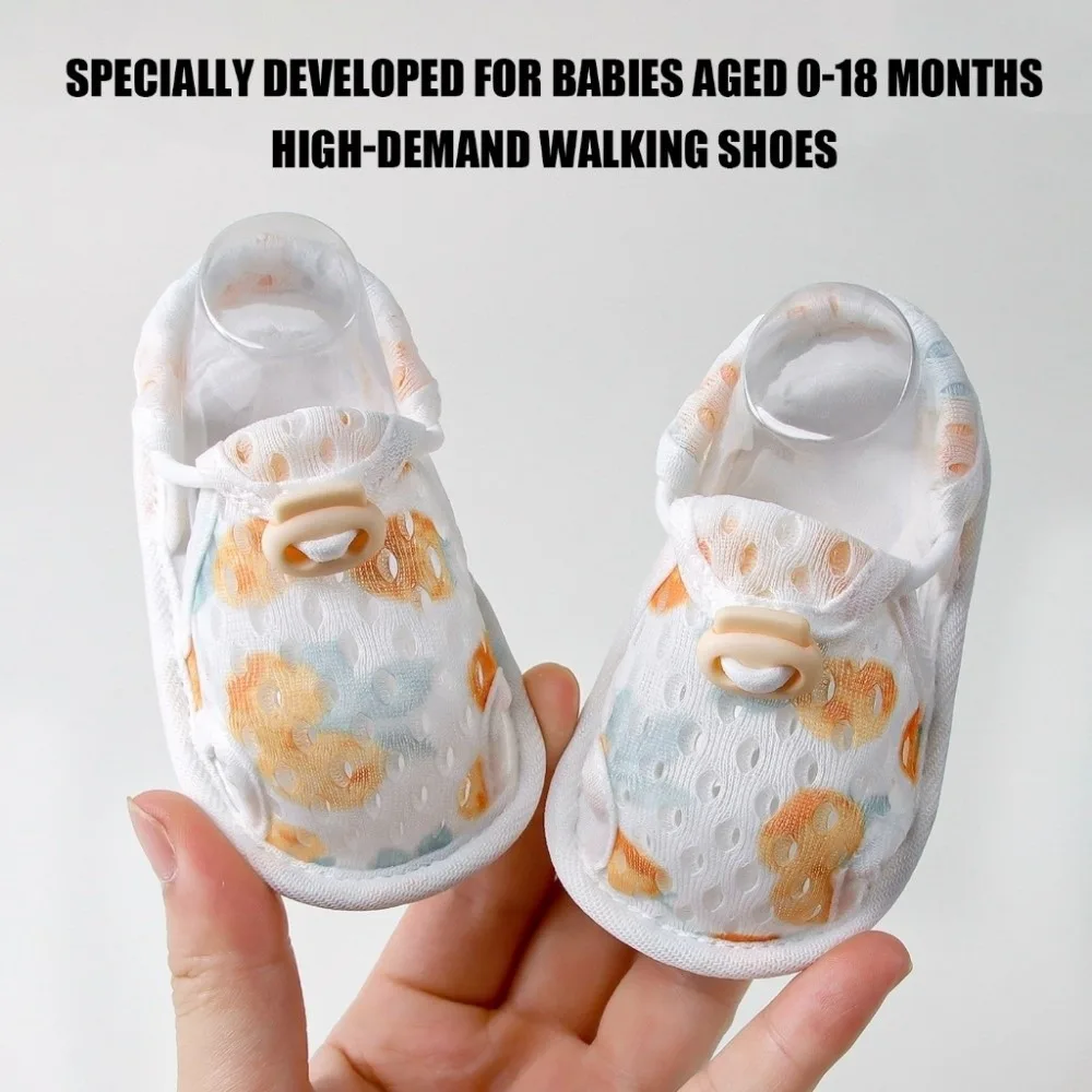 Lässige, atmungsaktive Babyschuhe, weiche Sohle, Mesh-Kleinkindschuhe, flexible Passform, leichte rutschfeste Säuglingssandalen für Babys von 6–12 Monaten