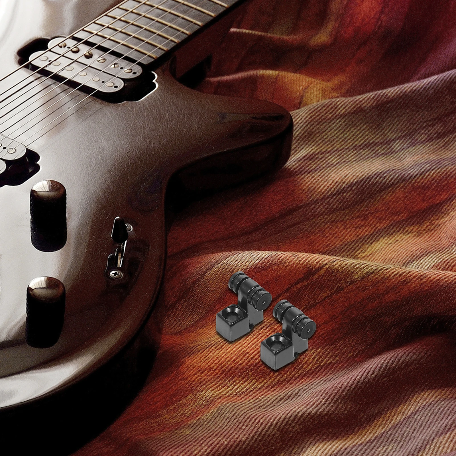 

2 Sets String Buckle Holder Electric Guitar Retainer Accessories Retainers for Better Using Experience Zinc Alloy Hardware