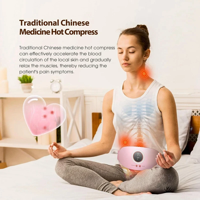 1Set Warming Palace Belt Heating Pad Heating Pad For Cramps Pain Relief With 5 Heat Levels And 7 Massage Modes
