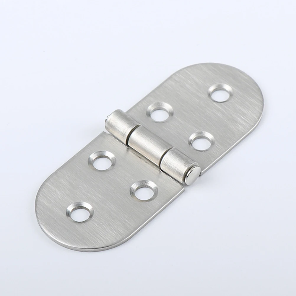 4pcs Stainless Steel Hinges Flip-Top Hinges Round Edges Folding Flap Lid Hinges Butler Tray Hinge For Folding Table Furniture