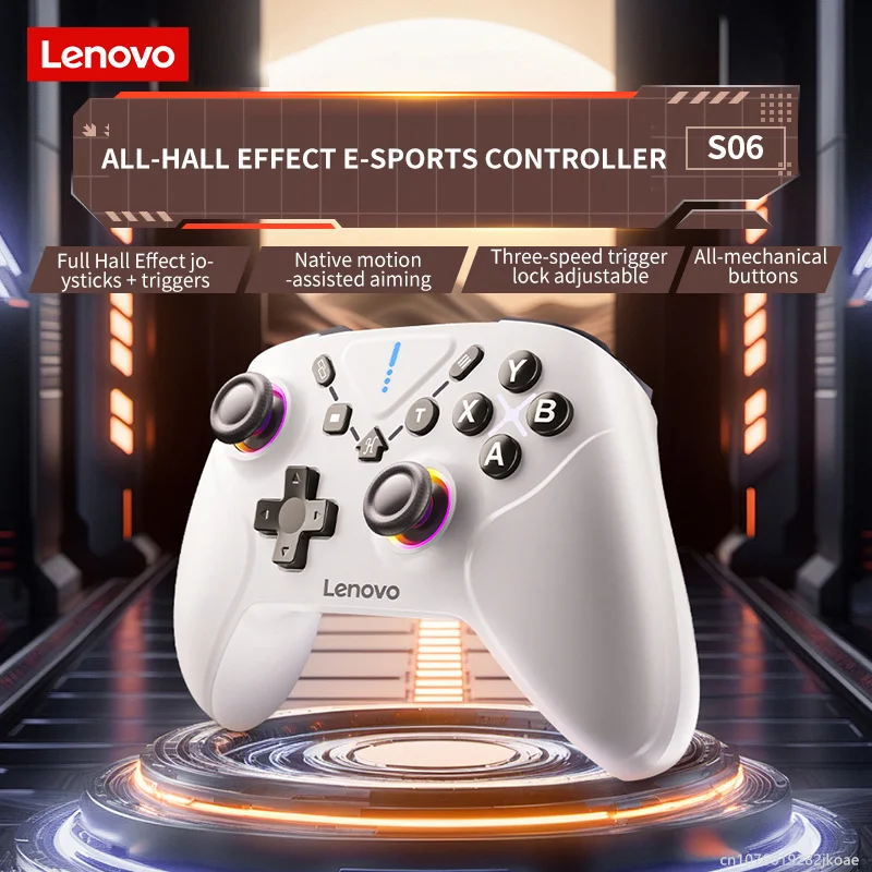 Nuevo Lenovo S06 GamePad soporte con cable/inalámbrico Bluetooth/2,4G receptor conexión interruptor de adaptación/ordenador PC/Android TV 600mAh