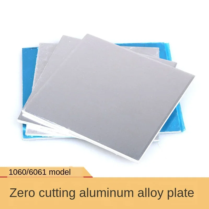 Placa plana de aluminio 1060, piezas de maquinaria de aluminio puro personalizable, aplicación eléctrica, 0,2/0,5/1/2/3/4/5/6/8/10mm