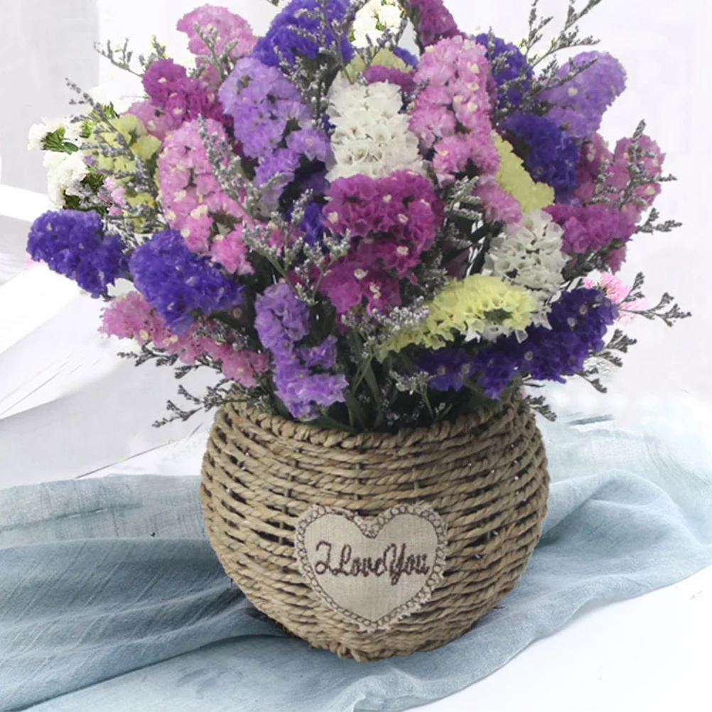 

1Pcs Woven Flowerpot Basket Handmade Straw Durable Plant Pot Holder Pastoral Style Home Decoration Handmade Basket