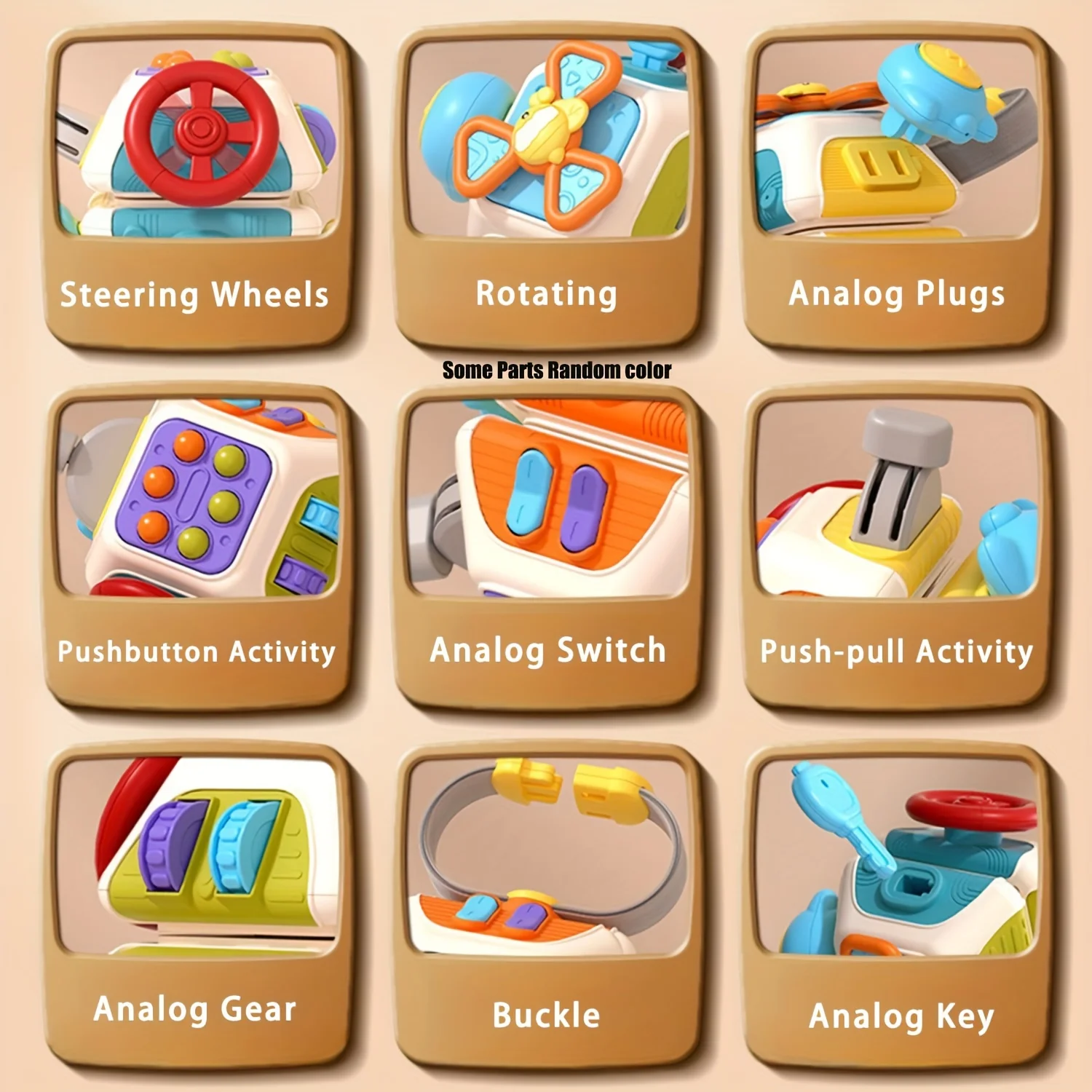 ألعاب ممتعة مناسبة للرضع والأطفال الصغار، مكعبات نشاط، ألعاب سفر حسية للأطفال، مكعبات بناء