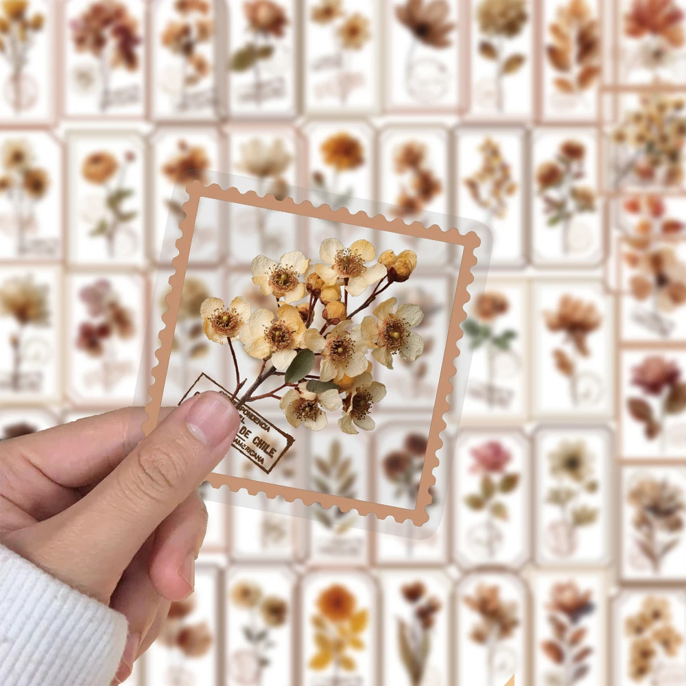 50PCS Creative Old Page Picking up PET Transparent Material Stickers Phone Case Decoration Notebook Personalized Stickers