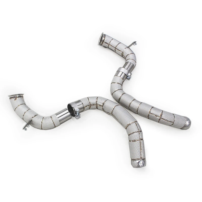 Performance Straight Downpipe For Mercedes-Benz E63 AMG W213 4.0TT 2016-2023 Heat Shield Exhaust Down Pipe