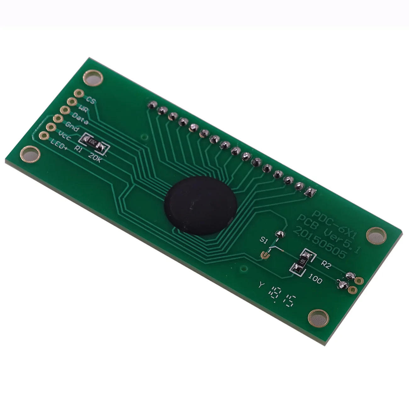 LCD Module 2.4 Inch 6-Digit 7 Segment LCD Display Module HT1621 LCD Driver IC with Decimal Point White Backlight Green Color