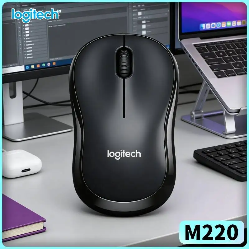 

Беспроводная мышь Logitech M220 SilentTouch, 18 месяцев автономной работы, радиус действия 10 м, частота 2,4 ГГц, для ПК, Mac, ноутбуков, офиса и дома