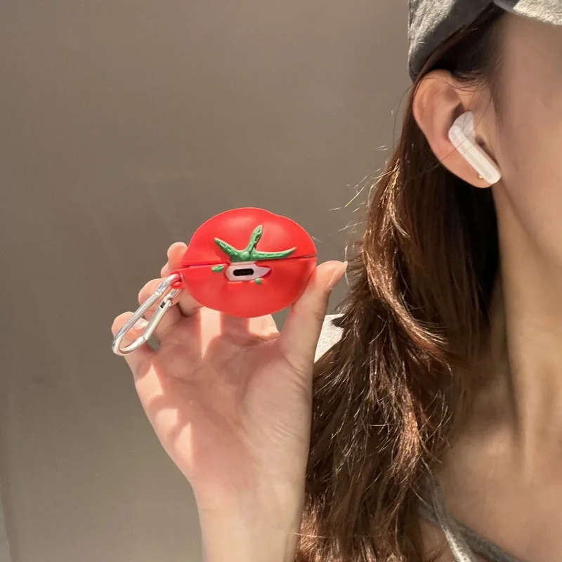 حافظة واقية من السيليكون لهاتف Redmi Buds 6 Active Tomato اللاسلكية لسماعات الرأس غطاء حماية مضاد للغبار #4