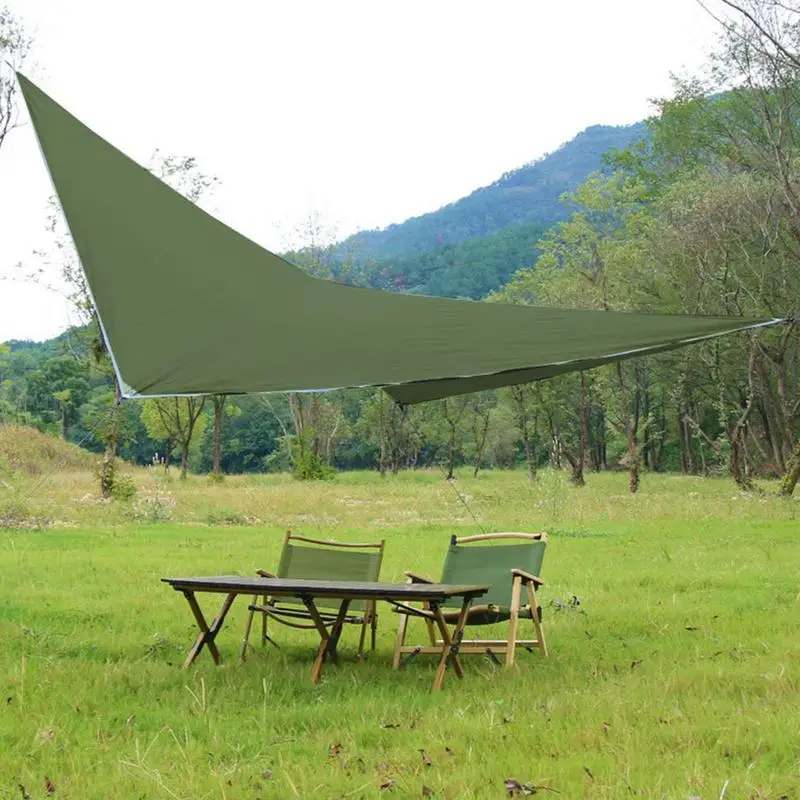 Outdoor Canopy Tent Sun Shade Camping Tent Rhombic Portable Canopy Waterproof Sun Shelter With Ropes & Ground Nails For Camping