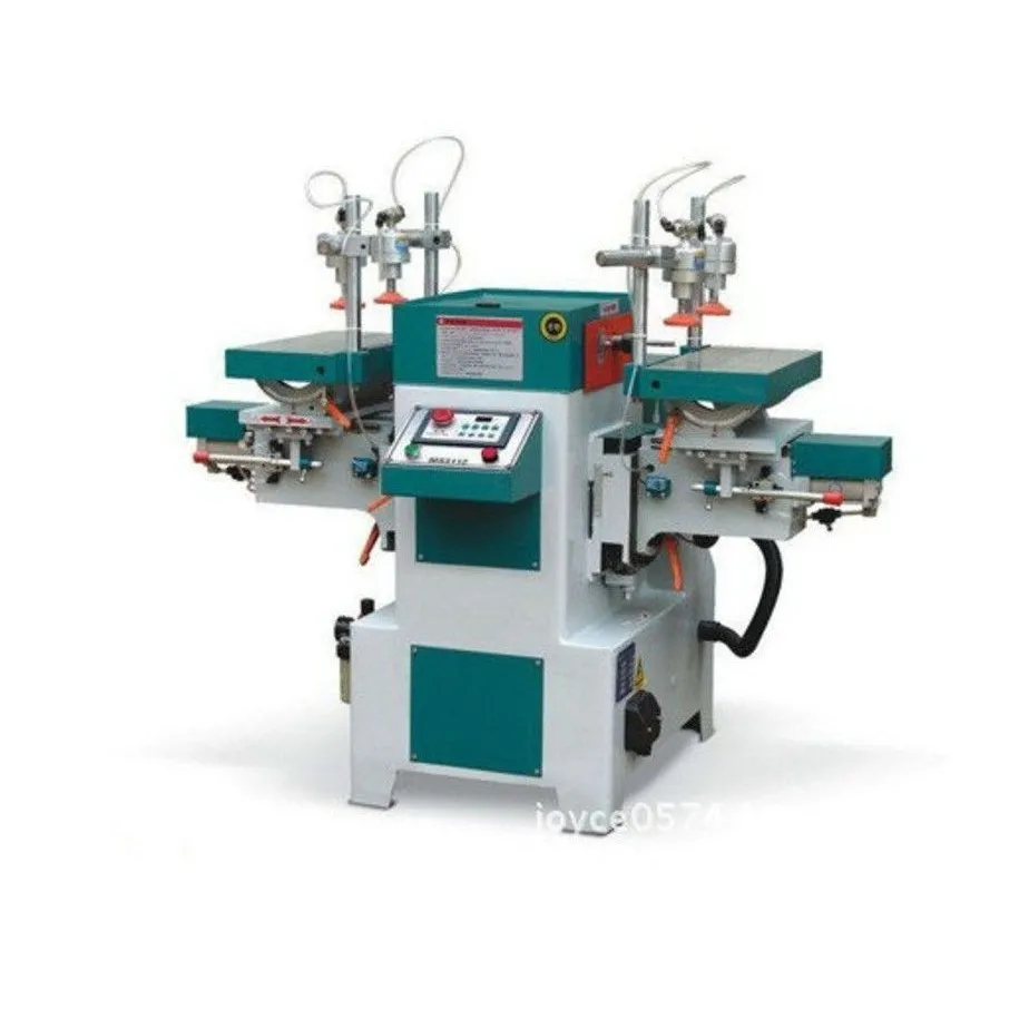 Industrial Double-Spindle Woodworking Mortising Machine Automatic Efficient Precise Work Chain Wood Bore Hole Drilling Cylinder