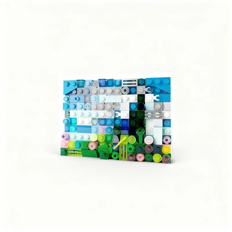 192 elementy MOC Creator Model Krajobrazu Malarskiego Klocki Konstrukcyjne Architektura Kreatywny Pomysł na Prezent Świąteczny Zabawka Edukacyjna dla Dzieci