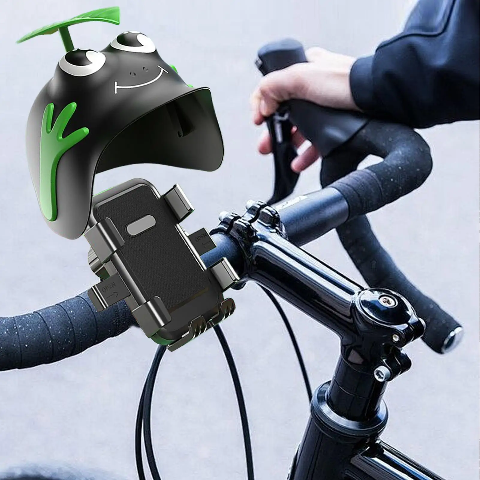 

Phone Mount for Motorcycle Helmet Anti Vibration Waterproof Bike Phone Holder Sun Visor for Most Smartphones Electric Scooter