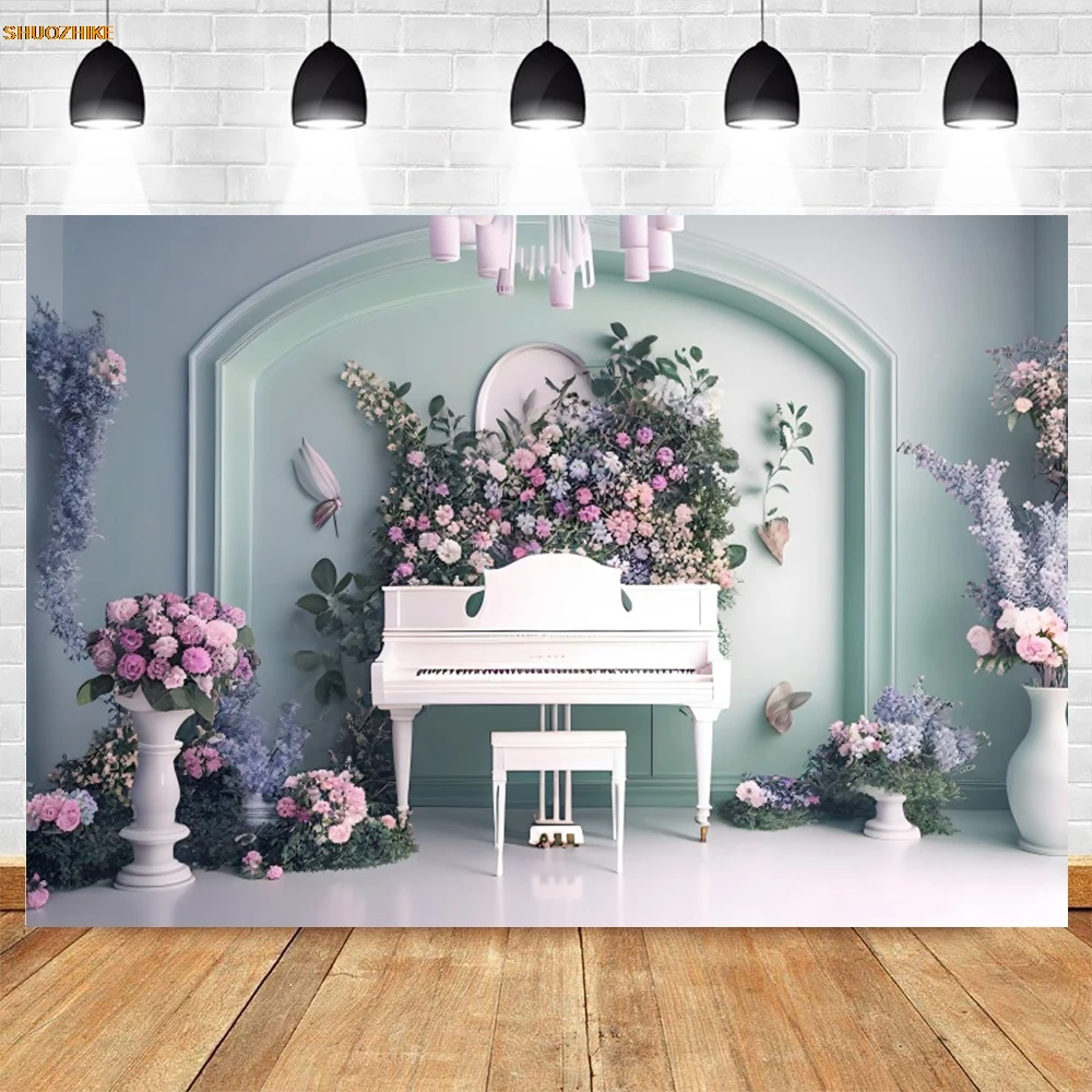 Fondo de fotografía de boda estilo bohemio flor Floral retrato nupcial decoración de fiesta de cumpleaños fondo fotográfico estudio fotográfico