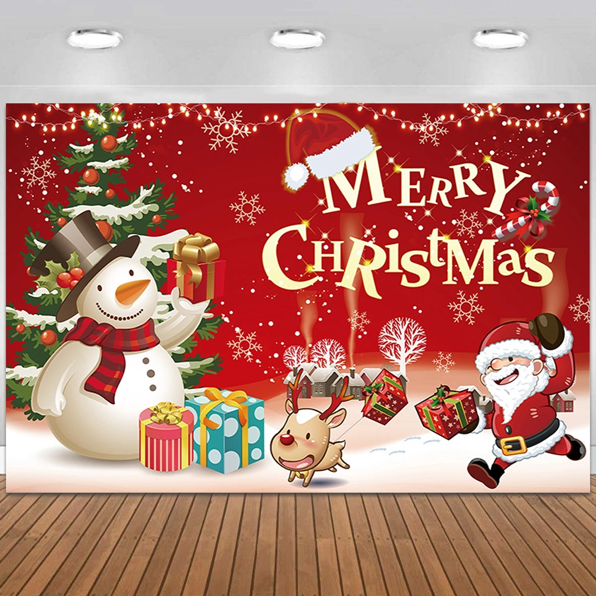 

Christmas Snowman Background Cloth Merry Christmas Decorations for Home 2023 Navidad Noel Kerst Xmas Gifts Decor New Year 2024