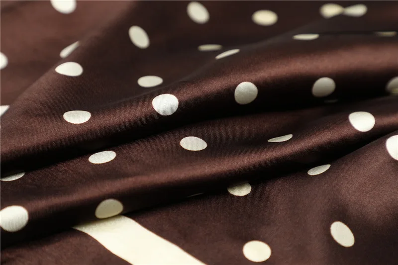 Polka Dot Kopftuch Seide Satin Hals Schal Für Frauen Drucken Hijab Schals Weibliche 90*90 cm Quadratische Tücher und Wraps Schals Für Dame – Detail 32
