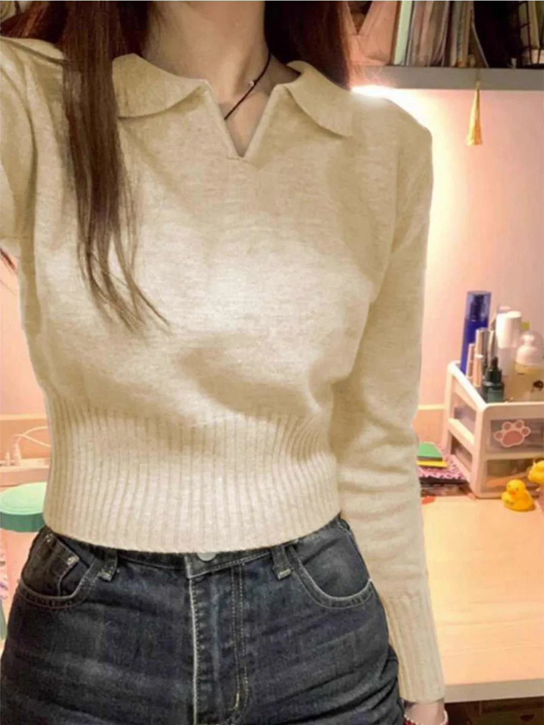 

Мягкий вязаный базовый свитер для женщин, модный осенне-зимний топ для повседневной носки