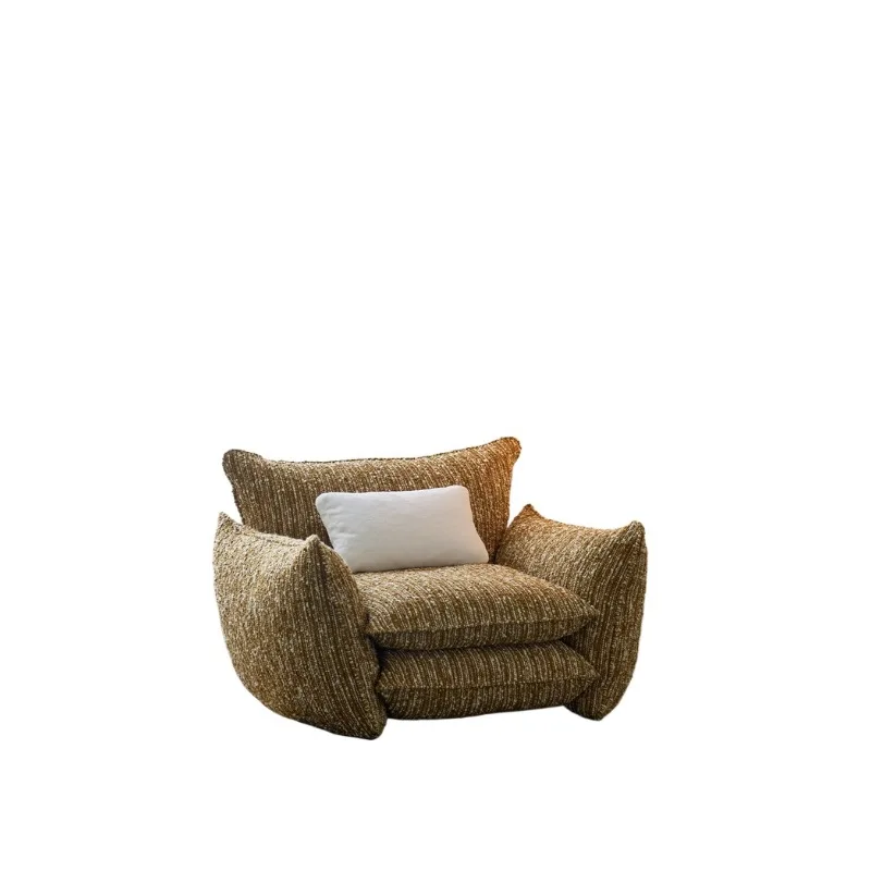 

Leisure chair medieval fabric small sofa Italian minimalist small apartment living room B & B lazy sofa
