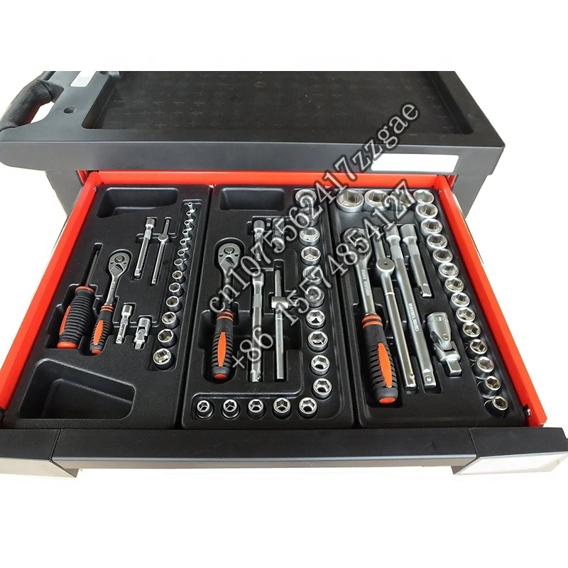 RTTOOL 542PCS New Tool Chest Trolley,Tool Sets Hand,Tool Kits Professional Multifunction Socket Set Hand Tool