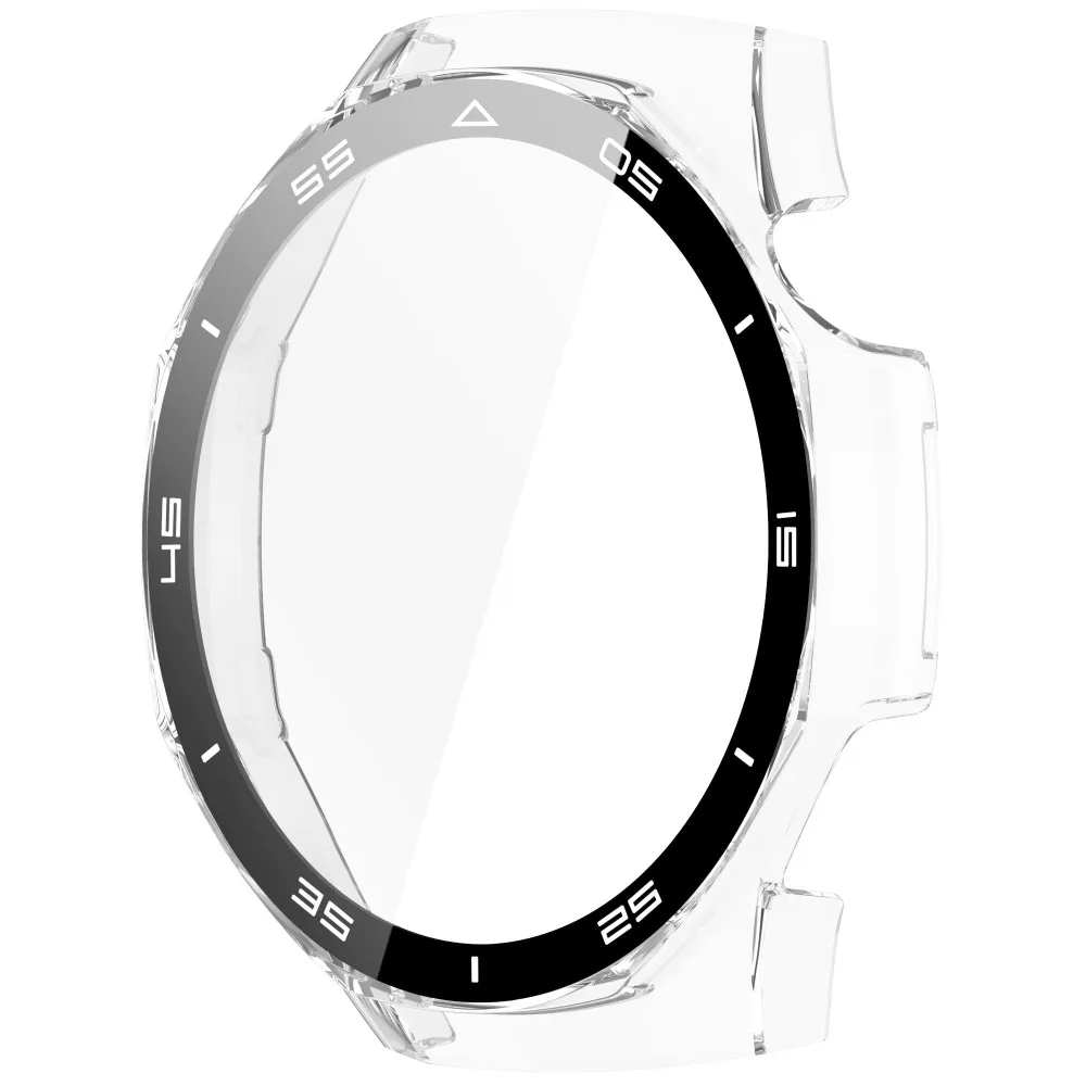 Tempered PC Protective Case with Scale Smart Watch Screen Protector Accessories Anti-Scratch for Watch GT 5 Pro 46MM