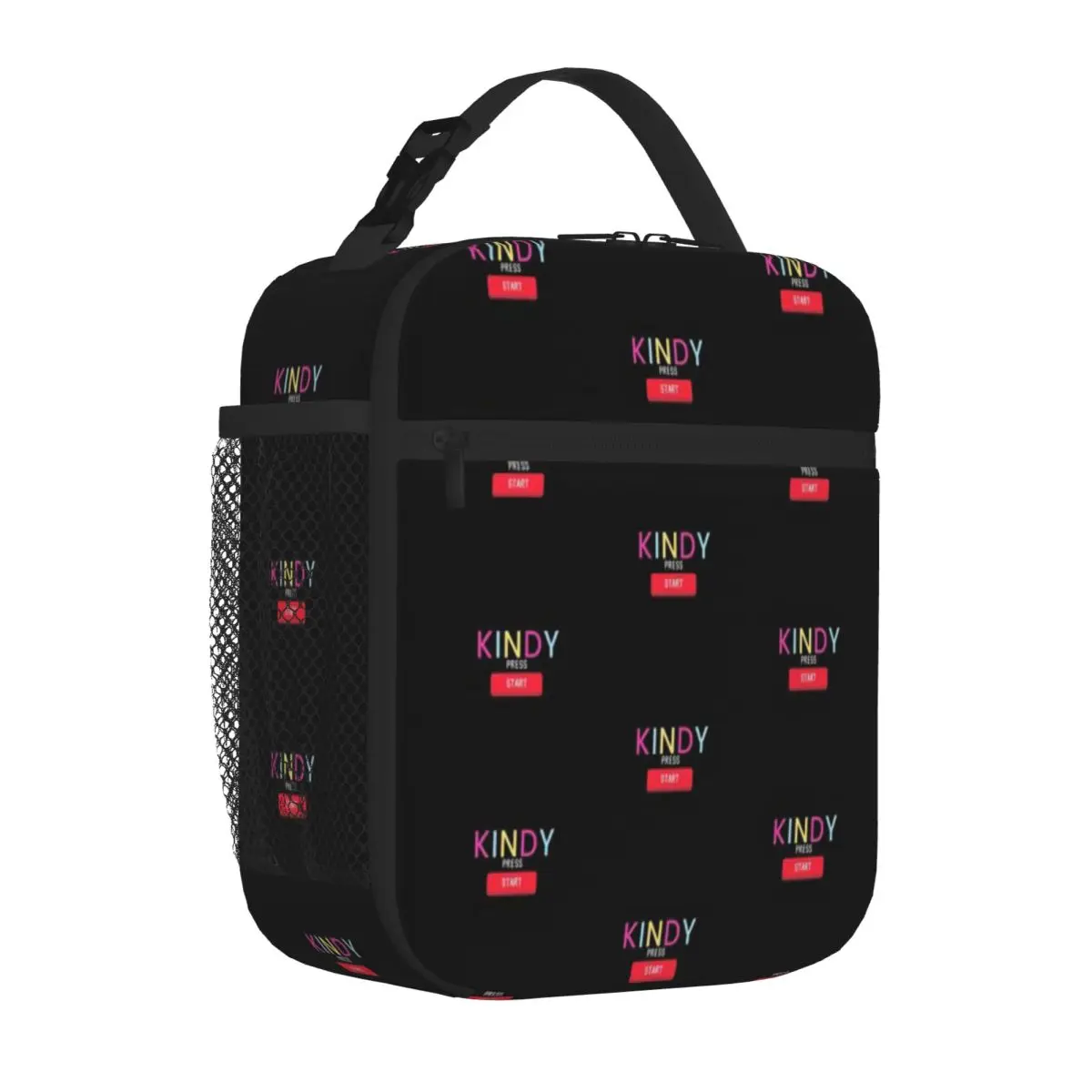 Hot Sale Kindy Press Start Marble Print Durable Lunch Bag Student Bento Meal Prep Bag