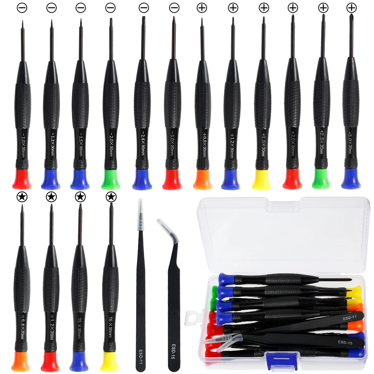 18/19/20Pcs Small Magnetic Screwdriver Set Multi-Function Precision Screwdriver Watch Eyeglasses Phone Camera Hand Repair Tools