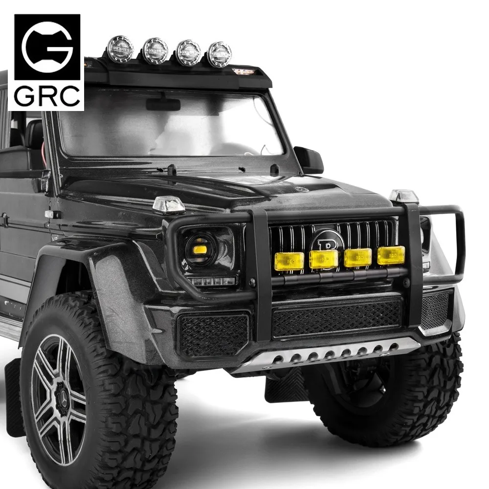 

1 Pair Metal RC Car Spotlight 1/10 1/8 Off-Road Style Car Searchlight with Light Cover Rectangular for TRX-4 TRX-6 SCX10