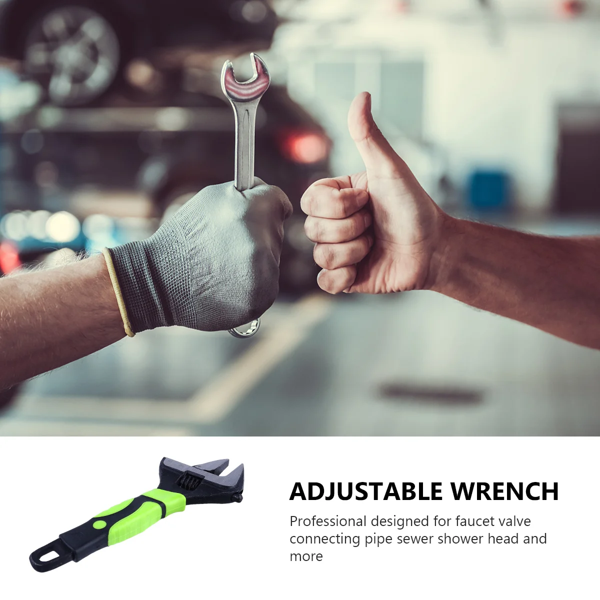 

Wrench 6 Inch 150Mm Heavy Duty Monkey Spanner For Faucet Monkey Wrench Valve Pipe Shower Basin Repair Tool